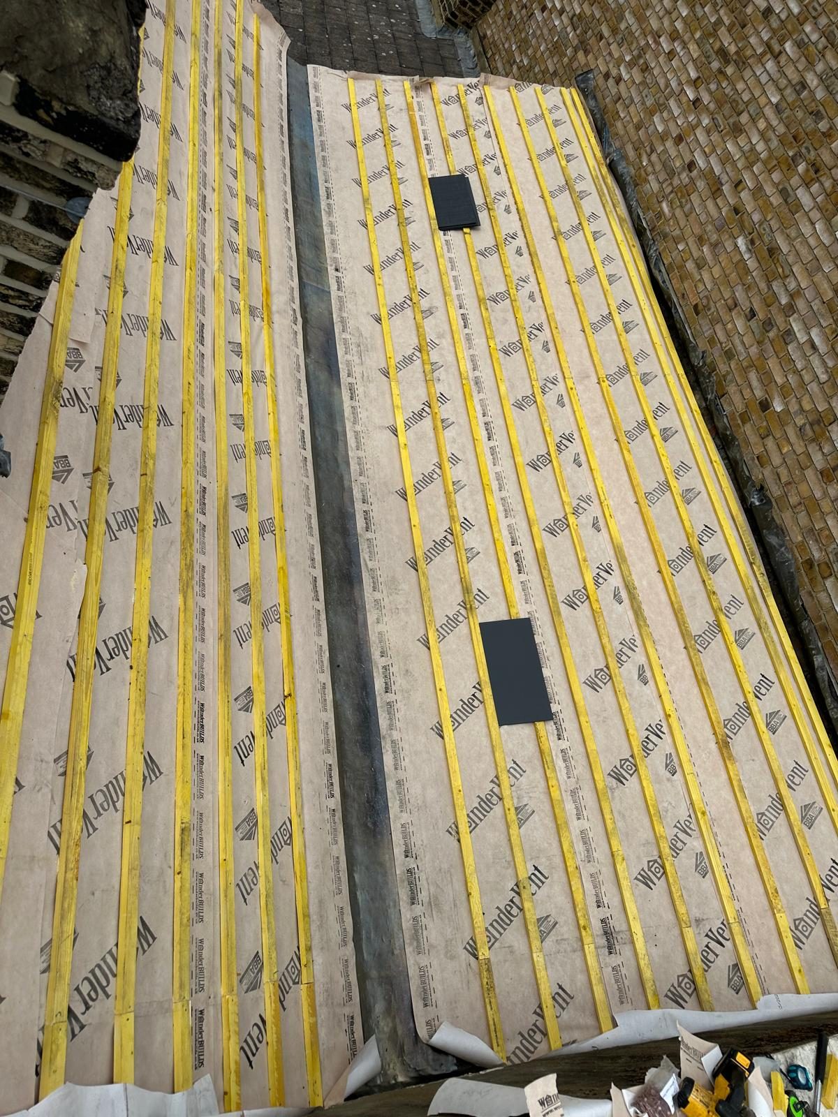 Membrane and batten installation